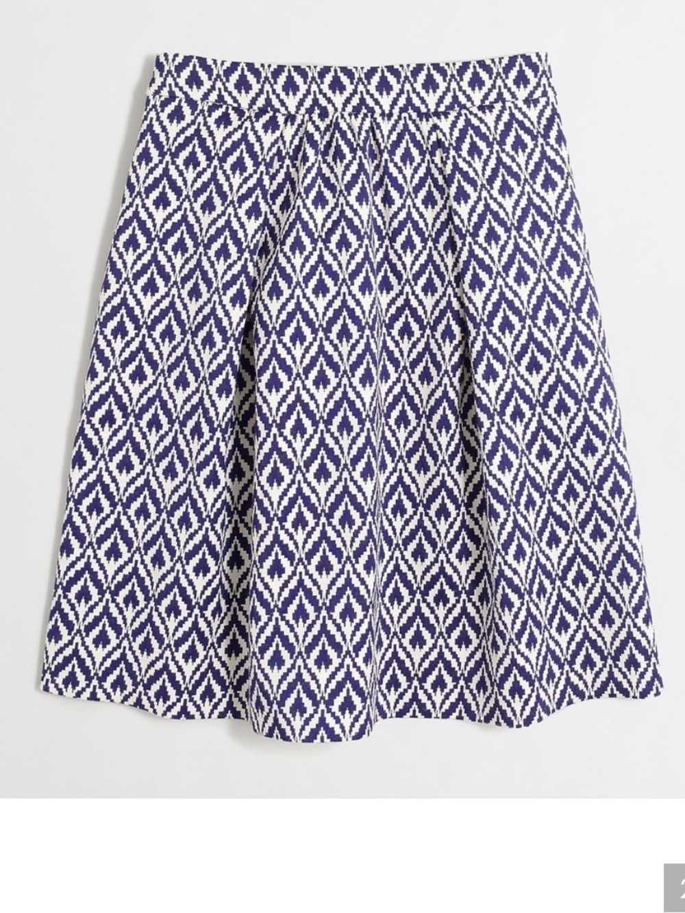 J. Crew Blue Ikat Jacquard Skirt Size 10